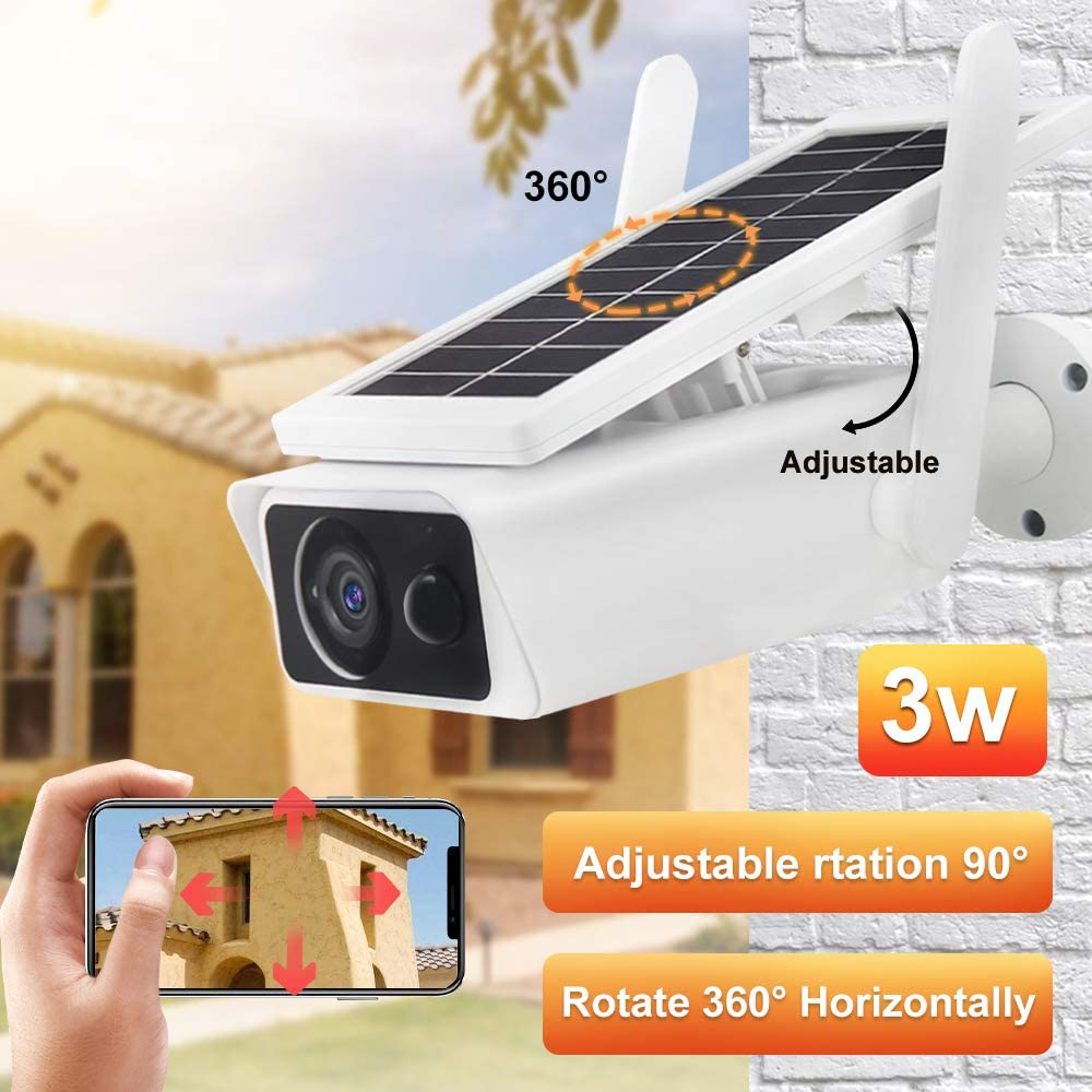 Cam Ra De S Curit Ext Rieure Wifi Sans Fil Cam Ra Solaire Rechargeable