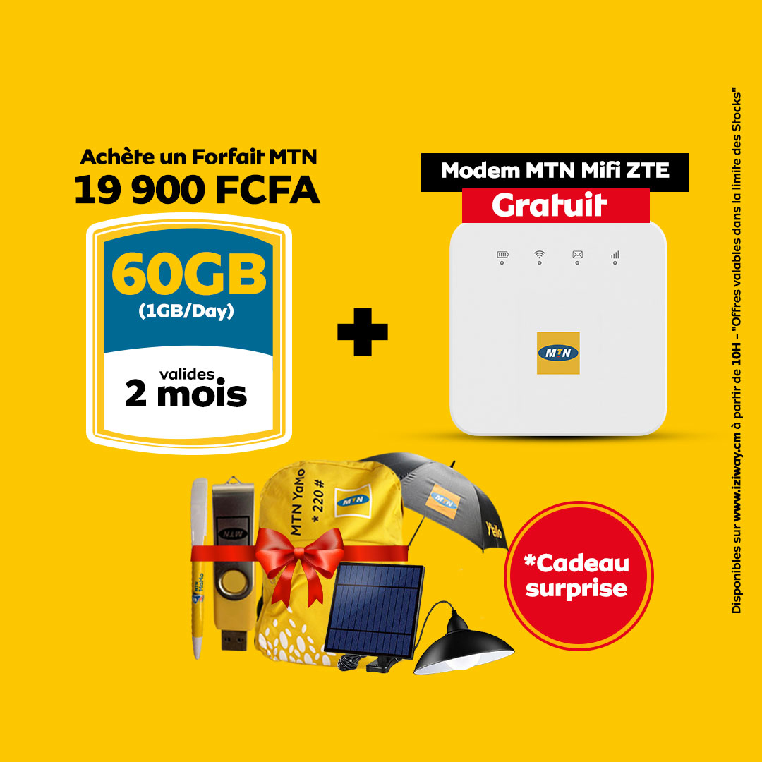 Forfait Mtn Modem Wifi Bon Prix Iziway Cameroun