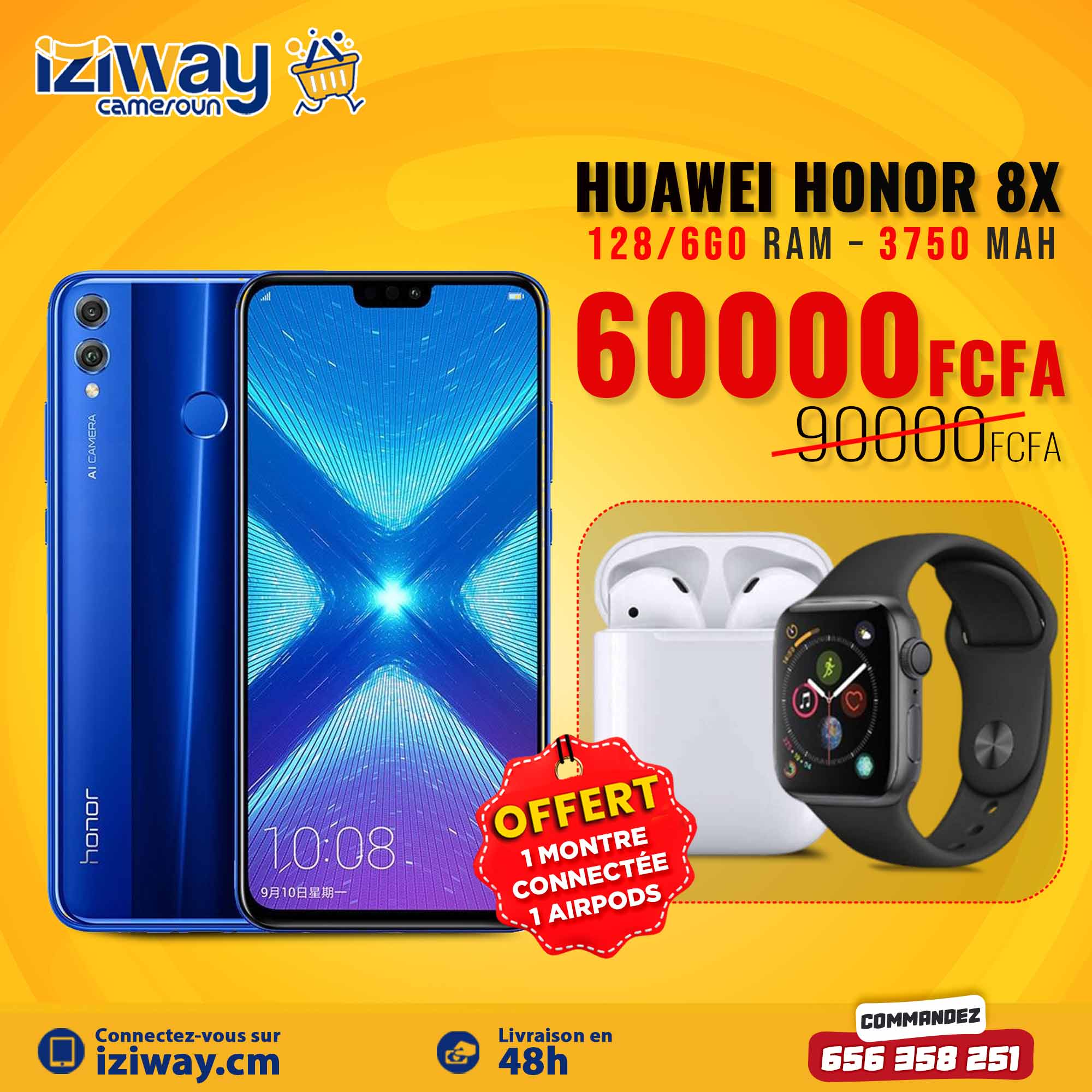 Téléphone Huawei Honor 8X