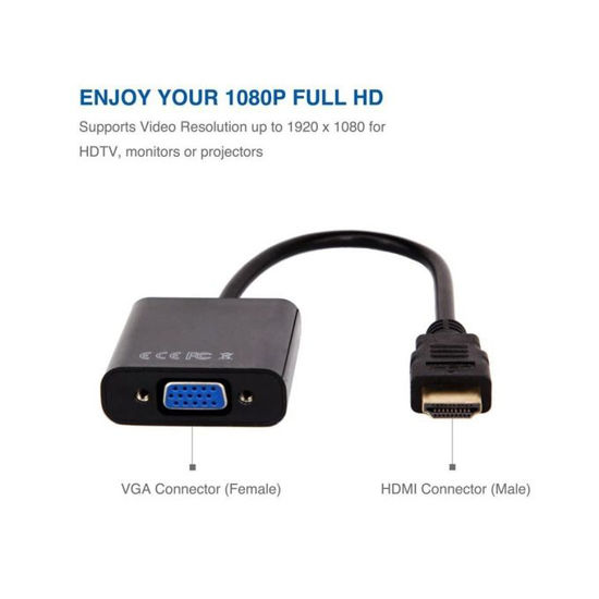 Image sur Adaptateur HDMI, VGA - Noir- 12 Mois