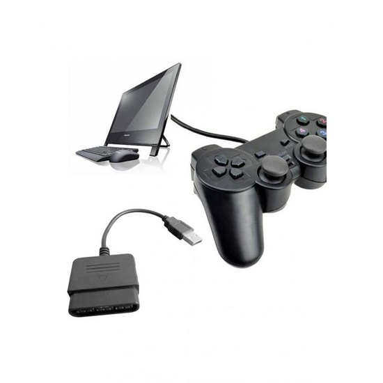 Image sur Adaptateur USB pour PC ou Playstation 3 Controller la manette ps2 sur pc ou ps3 Convertisseur Sony TraderPlus - Noir - 12 Mois