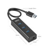 Image sur Rallonge USB 3.0 Avec 4 Ports 5V 1.2A Et Câble USB 3.0 - 24 Mois - Noir