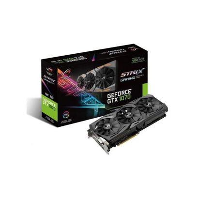 Agrandir l'image de Cartes Graphiques ASUS GeForce GTX 1070 ROG STRIX-GTX1070-O8G-GAMING - Noir - 12 Mois Image de Cartes Graphiques ASUS GeForce GTX 1070 ROG STRIX-GTX1070-O8G-GAMING - Noir - 12 Mois