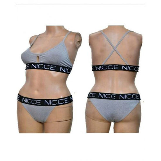 Image sur Body + Culotte - Gris Et Noir