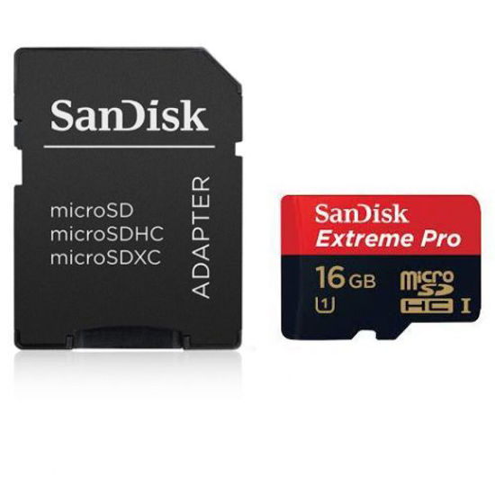 Image sur Carte microSD / SDHC 16 Go Extreme PRO avec adaptateur - Noir - 3 Mois