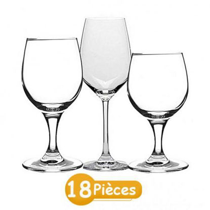 Agrandir l'image de Verre A Pieds - 18 Pièces - Translucide Image de Verre A Pieds - 18 Pièces - Translucide