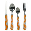 Image sur Couverts De Table - 24 Pièces - Orange Et Blanc