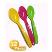 Image sur Cuillère À Dessert En Plastique - 12 Pièces - Multicolore