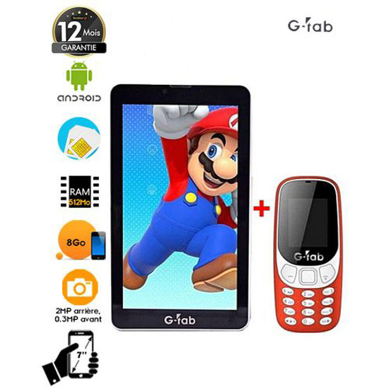 Image sur Tablette P710 Dual SIM - 8 Go HDD - RAM 512 Mo - Noir - 12 Mois + Téléphone Offert