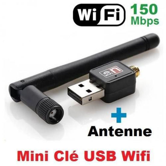 Image sur Mini Clé USB Adaptateur WIFI 2db 150 mbps - Noir - 12 Mois