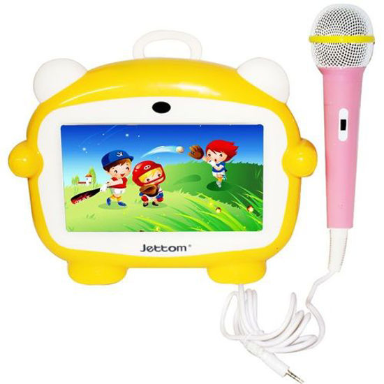 Image sur Jettom J1 Tablette Éducative Pour Enfant - Carte SIM - WIFI - 4Go - 2MP- Jaune + Micro Offerte - 12 Mois de Garantie