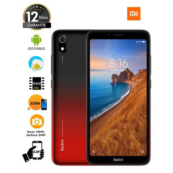 Image sur Redmi 7A Dual SIM - 5.45" - 32Go HDD - 2Go RAM - 13MP - Rouge - 12 Mois