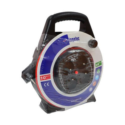 Image de Enrouleur Multiprise - 10m - Noir