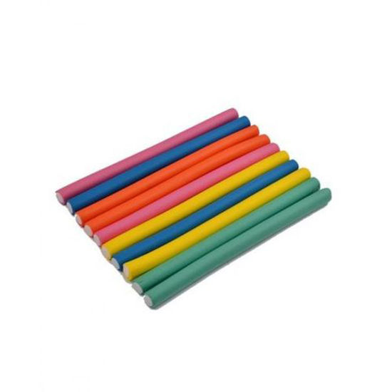 Image sur Rouleaux Flexible Pour Cheveux - 10 Pièces - Multicolore