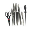 Image sur Set De Cuisine S630-8 - 8 Pièces - Noir Et Gris Argent