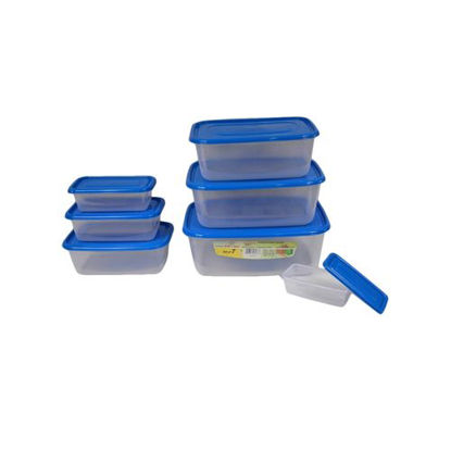 Agrandir l'image de Gamelle 5806/7 - 7 Pièces - 4,5L - Bleu Et Translucide Image de Gamelle 5806/7 - 7 Pièces - 4,5L - Bleu Et Translucide