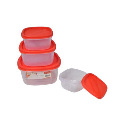 Image de Gamelle 5655/4 - 4 Pièces - Orange Et Translucide