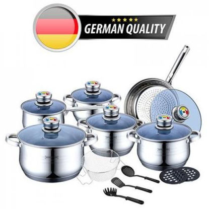 Image de Set de marmites de cuisine RL-1801B - 10 Pièces - Gris argent
