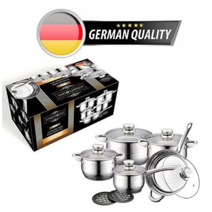 Image de Set De Marmites De Cuisine En Acier Inoxydable RL-1232 - 5 Pièces - Gris Argent