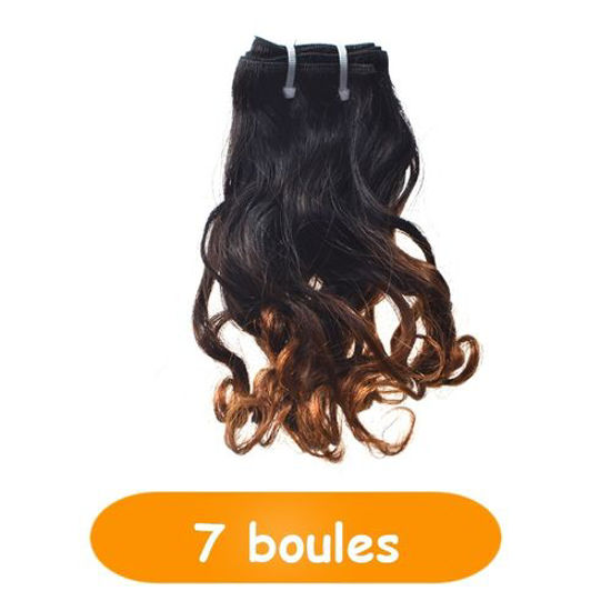 Image sur Mèches Péruviennes Métissées - 300g - 8" - Noir Et Jaune Doré