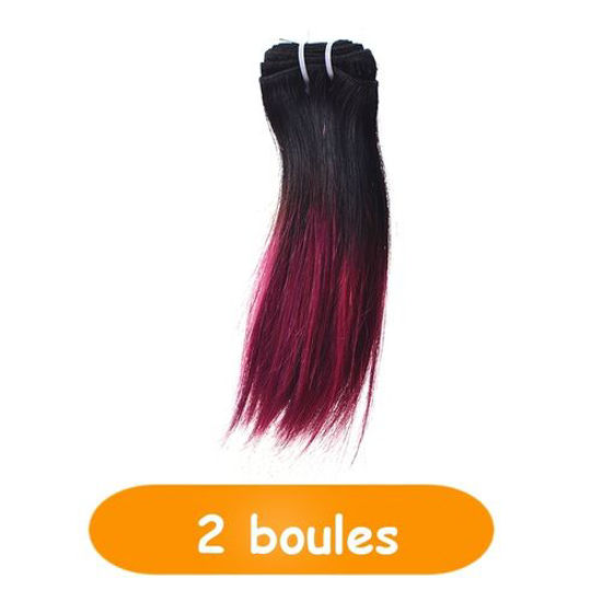 Image sur Mèches Indiennes Lisses - 280g - 10'' - Noir Et Bordeaux
