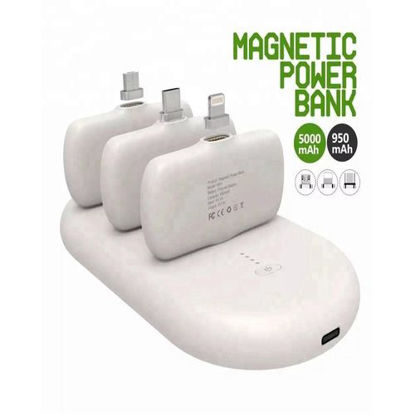 Image de Batterie De Secours Magnétique Universelle 5000 mAh - Blanc