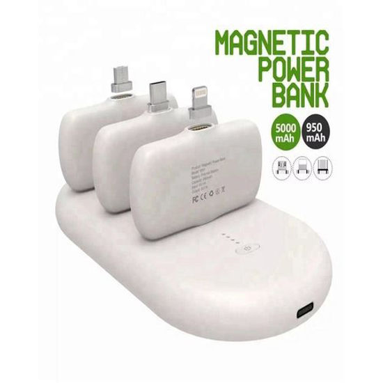 Image sur Batterie De Secours Magnétique Universelle 5000 mAh - Blanc