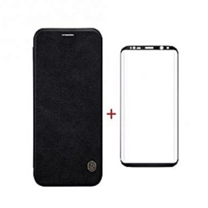 Image de Pochette Pour Samsung J6 Plus - Noir + Verre De Protection