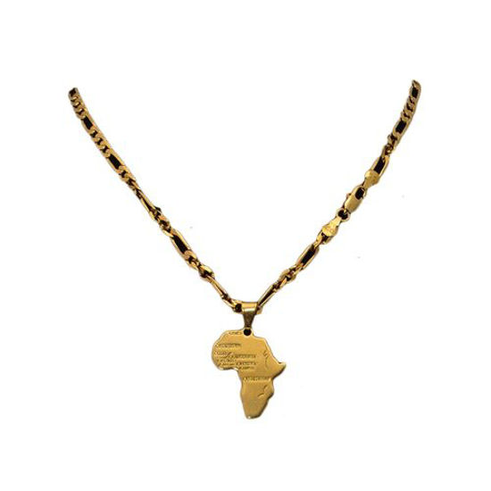 Image sur Collier Grosse Chaîne À Pendentif - Jaune Doré