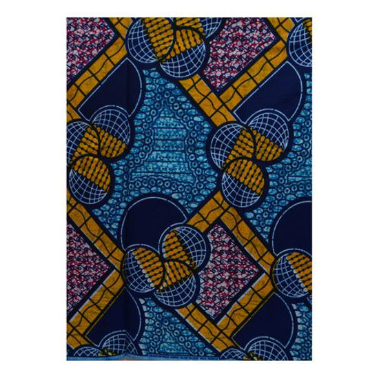 Image sur Tissu Pagne En Coton - Multicolore
