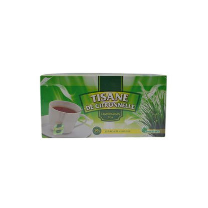 Agrandir l'image de Tisane De Citronnelle - 25 Sachets - 50grs Image de Tisane De Citronnelle - 25 Sachets - 50grs