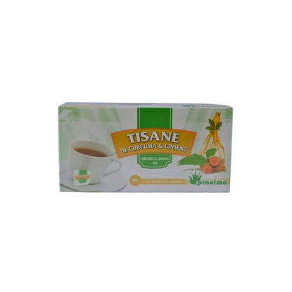 Agrandir l'image de Tisane De Curcuma Et Ginseng - 25 Sachets - 50g Image de Tisane De Curcuma Et Ginseng - 25 Sachets - 50g
