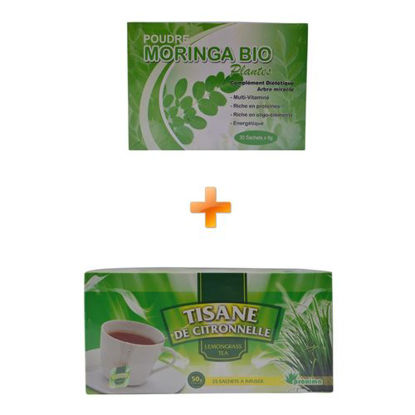 Agrandir l'image de Poudre De Moringa Bio - 30 Sachets - 240grs + Tisane De Citronnelle - 25 Sachets Image de Poudre De Moringa Bio - 30 Sachets - 240grs + Tisane De Citronnelle - 25 Sachets