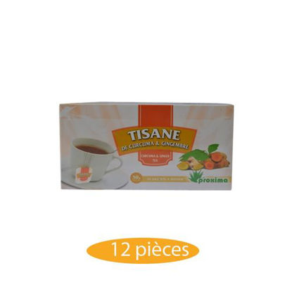 Agrandir l'image de Tisane De Curcuma & Gimgembre - 12 Pièces - 25 Sachets - 50grs Image de Tisane De Curcuma & Gimgembre - 12 Pièces - 25 Sachets - 50grs