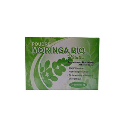 Agrandir l'image de Poudres De Moringa Bio - 30 Sachets - 240grs Image de Poudres De Moringa Bio - 30 Sachets - 240grs