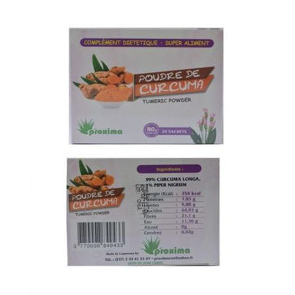 Agrandir l'image de Poudre De Curcuma - 20 Sachets - 80grs Image de Poudre De Curcuma - 20 Sachets - 80grs
