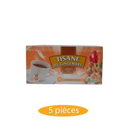 Agrandir l'image de Tisane De Gimgembre - 5 Pièces - 25 Sachets - 50grs Image de Tisane De Gimgembre - 5 Pièces - 25 Sachets - 50grs