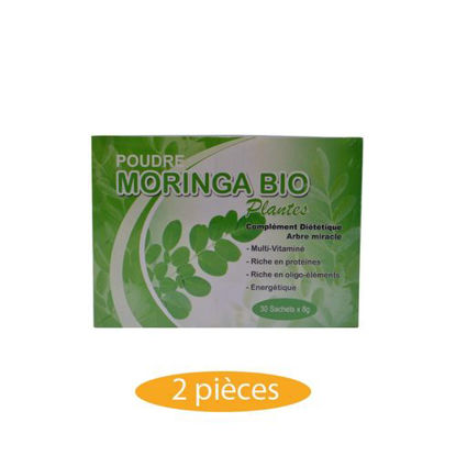 Agrandir l'image de Poudre De Moringa Bio - 2 Pièces - 30 Sachets - 240grs Image de Poudre De Moringa Bio - 2 Pièces - 30 Sachets - 240grs
