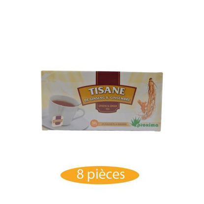 Agrandir l'image de Tisane De Ginseng Et Gimgembre - 8 Pièces - 25 Sachets - 50g Image de Tisane De Ginseng Et Gimgembre - 8 Pièces - 25 Sachets - 50g