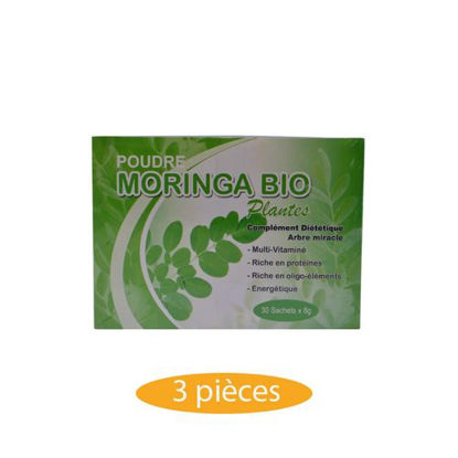 Agrandir l'image de Poudre De Moringa Bio - 3 Pièces - 30 Sachets - 240grs Image de Poudre De Moringa Bio - 3 Pièces - 30 Sachets - 240grs