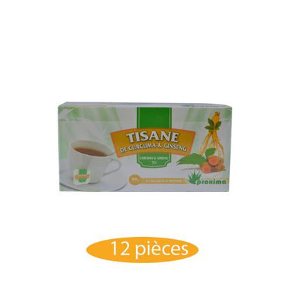 Agrandir l'image de Tisane De Curcuma & Ginseng - 12 Pièces - 25 Sachets - 50grs Image de Tisane De Curcuma & Ginseng - 12 Pièces - 25 Sachets - 50grs