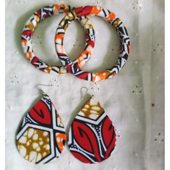 Image sur Bracelets - 2 Pièces + Boucle Afro - Multicolore