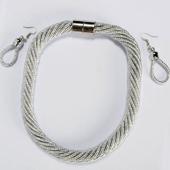 Ensemble Bijoux Argent Sterling Filigrané AMLEE – Collier Et Boucles D'oreilles – Occasion Bon état