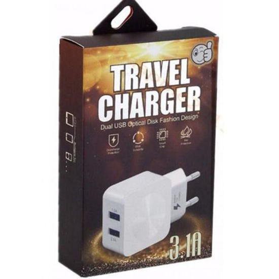 Image sur Chargeur Intelligent - 2 Ports USB - 3,1A - Blanc