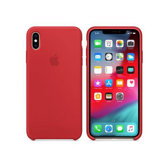 Image sur Pochette En Silicone Pour iPhone XS Max - Rouge