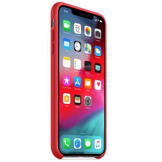 Image sur Pochette En Silicone Pour iPhone XS Max - Rouge