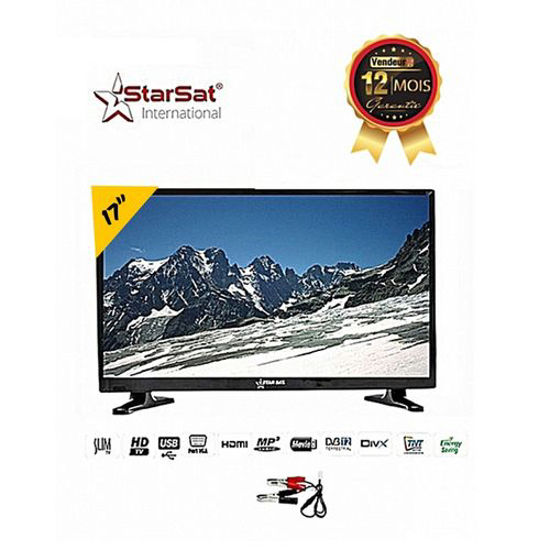 Image sur Télévision - STARSAT- TV LED -  HDMI/USB- 17 Pouces - Energie solaire+décodeur intégré -12 Mois