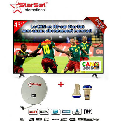 Agrandir l'image de TV LED 43" 43LEST2 HD - Décodeur Intégré TNT + KIT (Parabole + LNB tête de satellite) + 24 mois de Garantie Image de TV LED 43" 43LEST2 HD - Décodeur Intégré TNT + KIT (Parabole + LNB tête de satellite) + 24 mois de Garantie