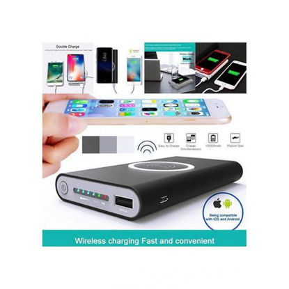Agrandir l'image de Batterie de Secours Universelle 3 En 1 à Induction Rapide - 10000mAh - Noir Image de Batterie de Secours Universelle 3 En 1 à Induction Rapide - 10000mAh - Noir