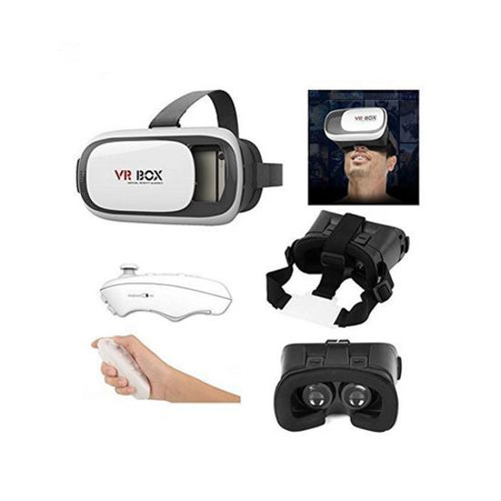 Image sur Lunettes De Réalité Virtuelle + Télécommande (VR BOX 2.0) - Noir Et Blanc